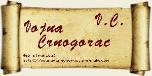 Vojna Crnogorac vizit kartica